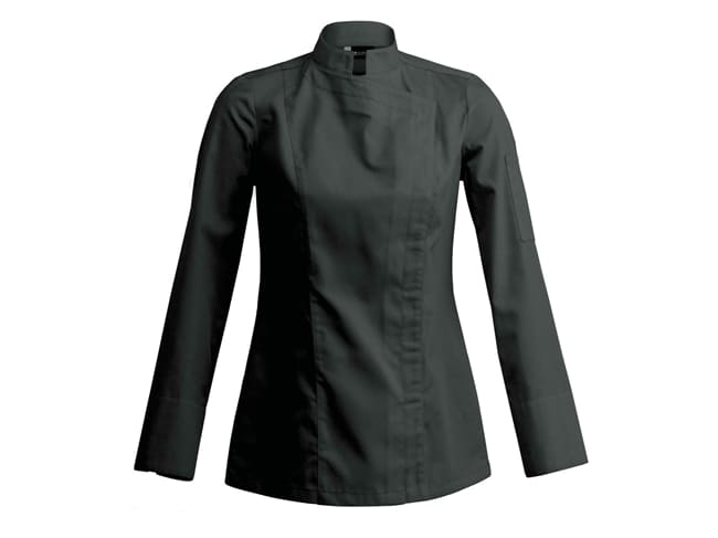 Veste de cuisine femme Sienne noire - Manches longues - Taille XS (34/36) - Clément Design