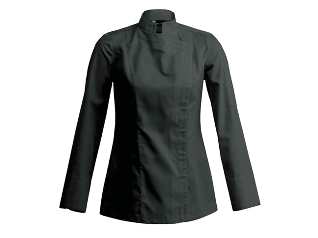 Veste de cuisine femme Sienne noire - Manches longues - Taille 2XL (50/52) - Clément Design