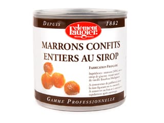 Marrons extra confits au sirop