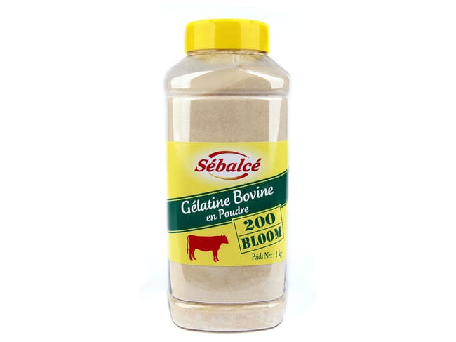 Gélatine en poudre 200 bloom origine bovine - 1 kg - Sébalcé