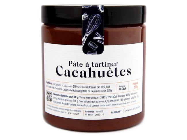 Pâte à tartiner cacahuète - 250 g - Comptoir du Praliné