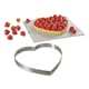 Cercle à tarte perforé inox - forme coeur - Ø 18 cm - De Buyer