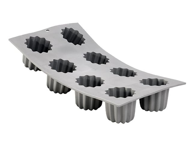 Moule silicone élastomoule - 8 cannelés - 30 x 17,6 cm - De Buyer