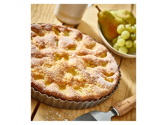 Moule à tarte cannelé perforé - fond amovible - Ø 24 cm - De Buyer