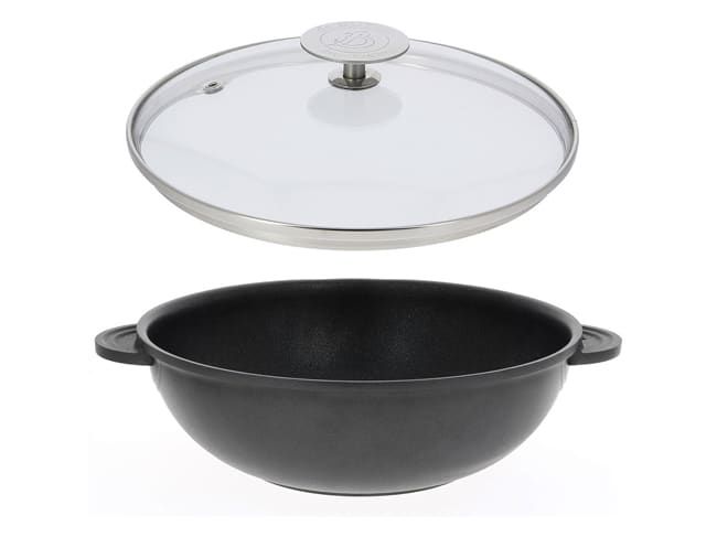 Wok 2 anses gamme - "Choc Extrème" - Ø 32 cm - De Buyer