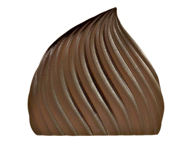 Moule pour embout de bûche - forme volute