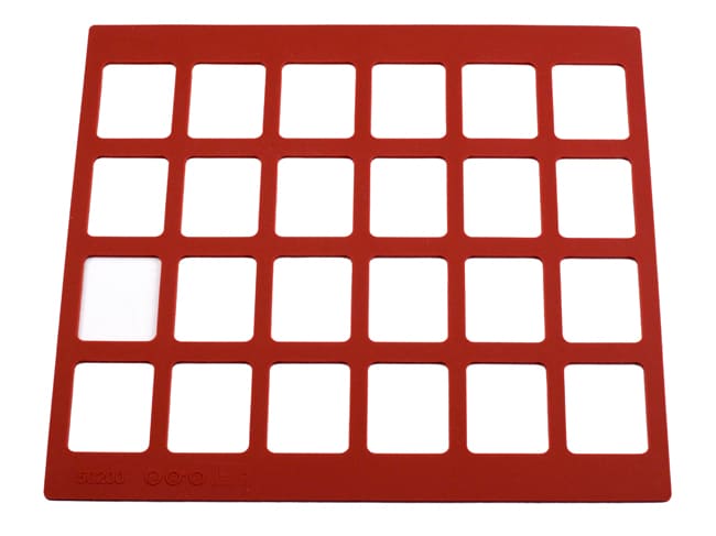 Chablon en silicone - 24 rectangles