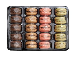 Calages + 100 couvercles pour 20 macarons (x 100)