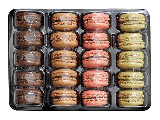 Calages + 100 couvercles pour 20 macarons (x 100)