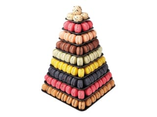 Pyramide à macarons version carrée - noire