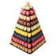 Pyramide à macarons version carrée - noire - Présentoir à gâteau