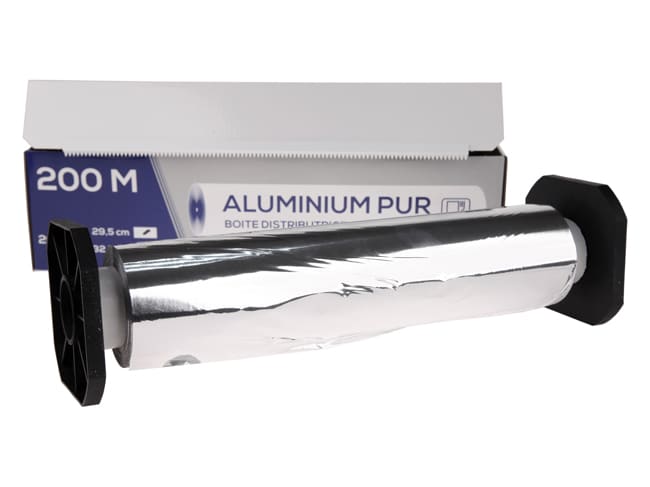 Papier aluminium en boîte distributrice cartonnée - Largeur 45 cm - Matfer