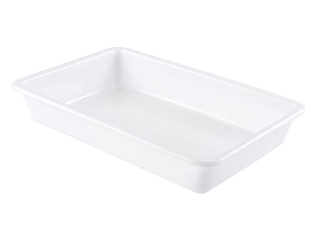 Bac plat 5 L blanc - 43 x 28 x ht 7 cm - Gilac