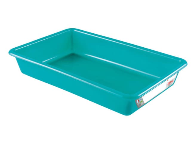 Bac plat 5 L vert - norme HACCP - 43 x 28 x ht 7 cm - Gilac