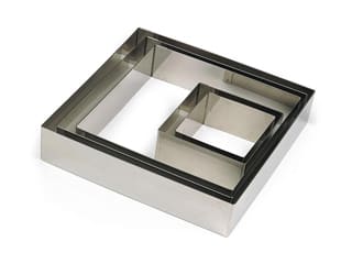 Carré inox - 22 x 22 x ht 4,5 cm - Gobel