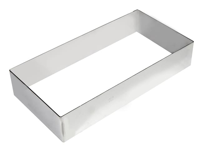 Rectangle inox - 24 x 12 x ht 4,5 cm - Gobel