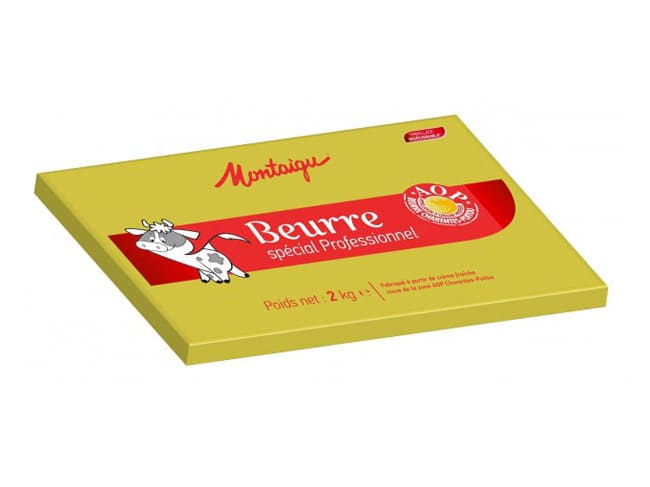 Beurre de tourage - spécial feuilletage, viennoiserie - 1 plaque de 2 kg