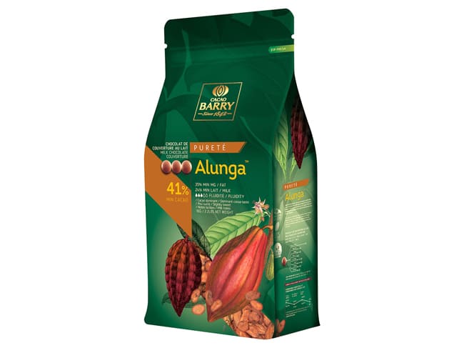 Chocolat au lait Alunga 41% - 1 kg - Cacao Barry