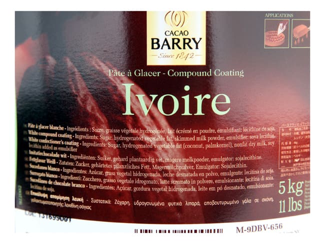 Pâte à glacer ivoire - 5 kg - Cacao Barry