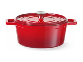 Cocotte ovale en fonte - rouge - 31,7 x 24 cm - Hendi