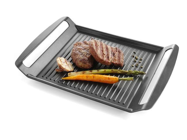 Grill de cuisson en fonte - compatible induction - 39 x 26 cm - Hendi