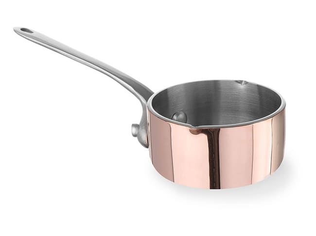 Mini casserole - saucière cuivre-inox - Ø 5 cm