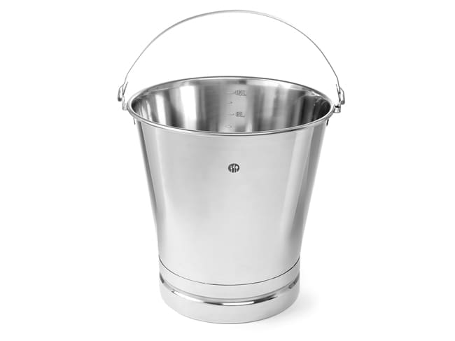 Seau gradué inox - fond renforcé - 10 litres - Hendi