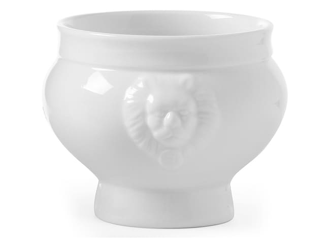 Soupière tête de lion - en porcelaine - 50 cl