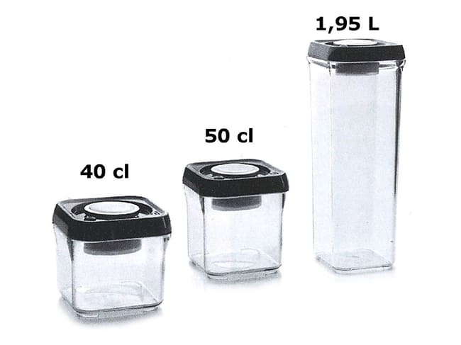 Boîte de conservation sous vide - Carrée - 1,9 litre - Ibili