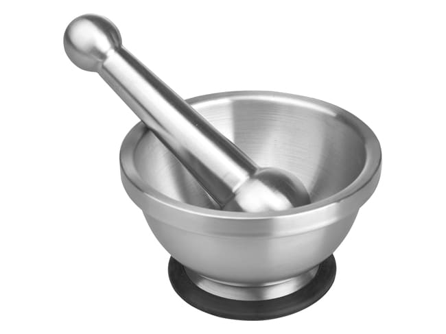 Mortier de cuisine inox - avec pilon - Ø 13,5 cm - Ibili