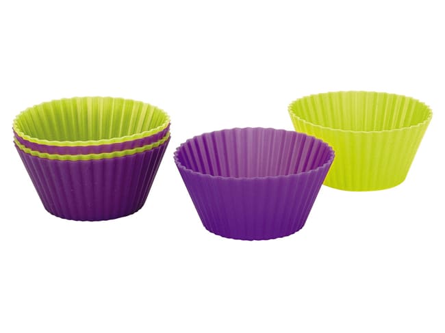 Moule à cupcakes en silicone - Lot de 6 pièces - Ibili