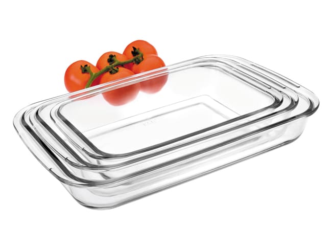 Plat de cuisson en verre - (x 3) - Ibili