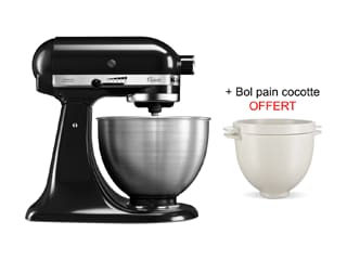 Robot Kitchenaid K45 Professionnel noir - + Bol à pain cocotte offert - Complet - Kitchenaid