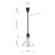 Lampe chauffante extensible - finition chromée - Lacor