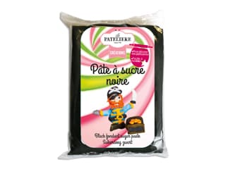 Pâte à sucre noire - sans huile de palme - 250 g - La Patelière