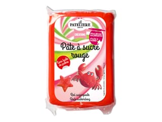 Pâte à sucre rouge - sans huile de palme - 250 g - La Patelière