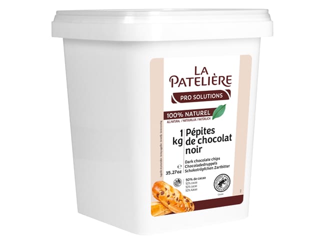 Pépites de chocolat noir 50% - 1 kg - La Patelière