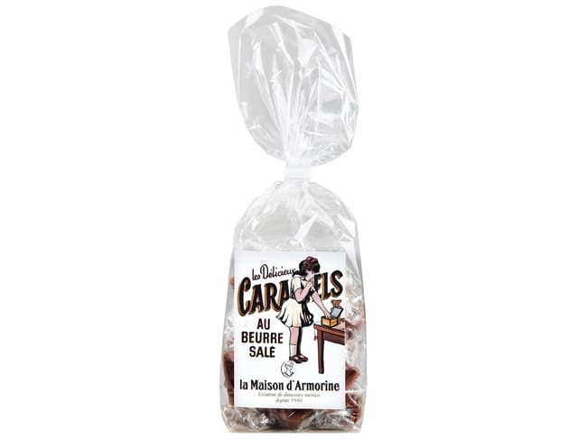 Sachet caramels bretons - beurre salé - 200 g - La Maison d'Armorine