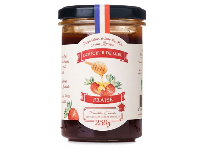 Douceur de miel - Fraise - 250 g - Les Abeilles de Malescot