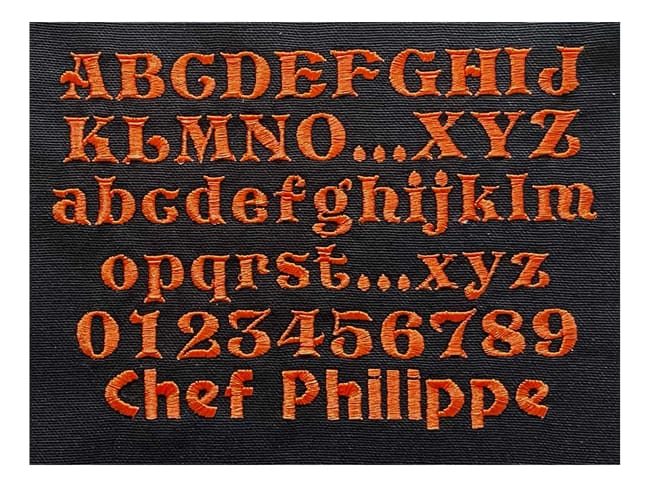 Broderie - Modèle M6 - Orange - Meilleur du Chef