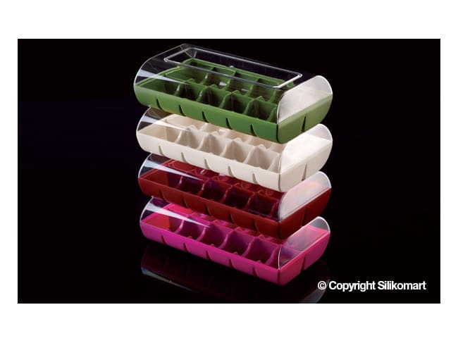 Boîte design Macado - pour 12 macarons - transparente - Silikomart
