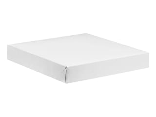 Boîte à tarte carrée blanche
