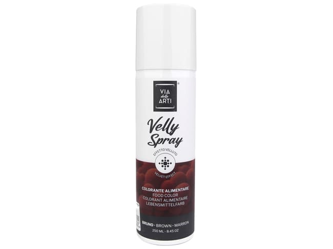 Colorant en spray effet velours - 250 ml - chocolat (brun) - Velly Spray