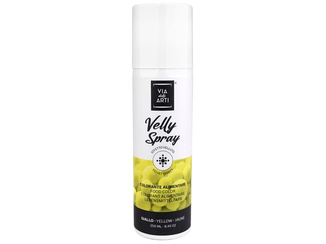 Colorant en spray effet velours - 250 ml - jaune - Velly Spray