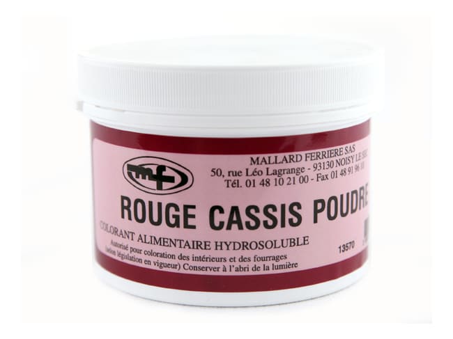 Colorant poudre cassis E122/E133 - hydrosoluble - 100 g - Mallard Ferrière