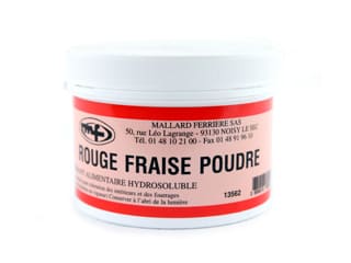 Colorant poudre rouge fraise E129 - hydrosoluble - 50 g - Mallard Ferrière