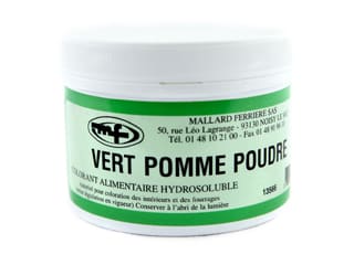 Colorant poudre vert pomme E102/E133