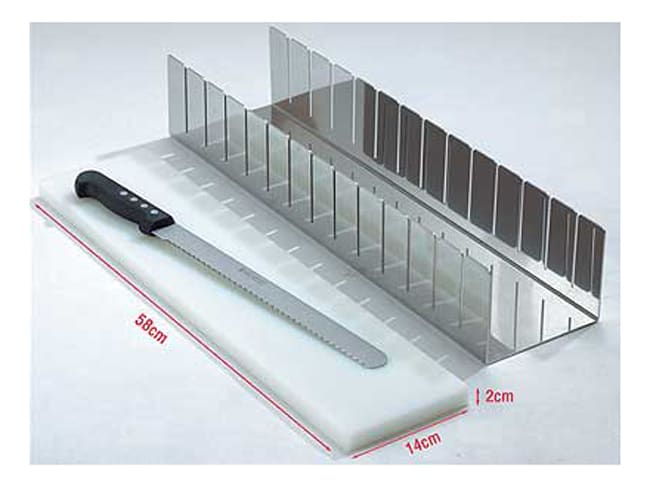 Coupe bande inox - 8 parts de 4,6 x 13,5 cm - Mallard Ferrière