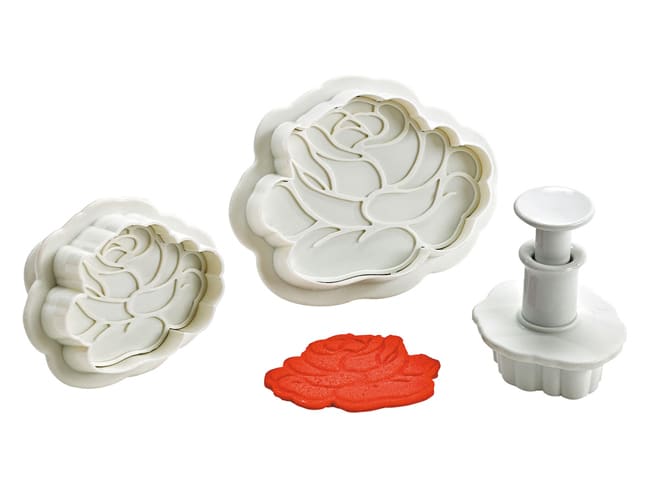 Emporte-piece rose - à poussoir - Lot de 3 - Mallard Ferrière