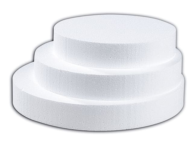 Disque en polystyrène expansé - Présentoir à gâteau - Ø 24 x ht 4 cm - Mallard Ferrière